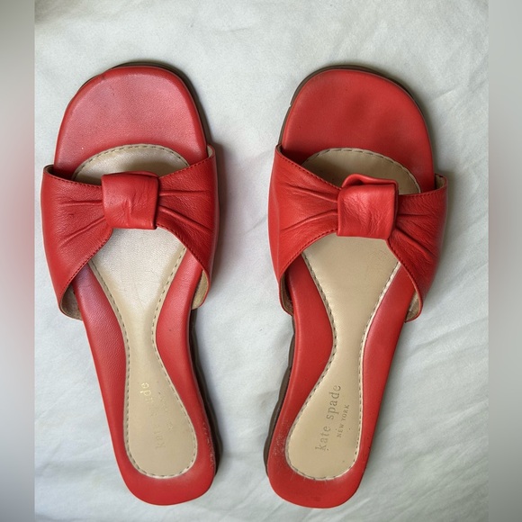 kate spade Shoes - Kate Spade Red Bow Sandals